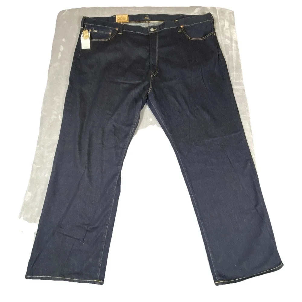 Polo Ralph Lauren Jeans 50/30 Hampton Relaxed Straight Dark Wash Denim New Tags‎